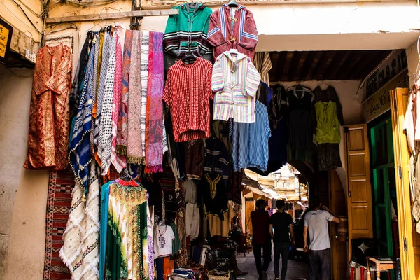 Fez Marrocos Junho 2022 Souks Fez Localizados Medina São Mercados — Fotografia de Stock