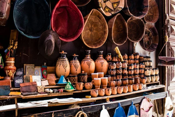 Fez Marocko Juni 2022 Sopporna Fez Medina Traditionella Arabiska Marknader — Stockfoto