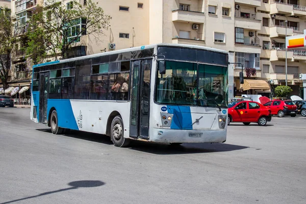 Fez Marocko Juni 2022 Buss Kör Genom Gatorna Fez Coronavirus — Stockfoto