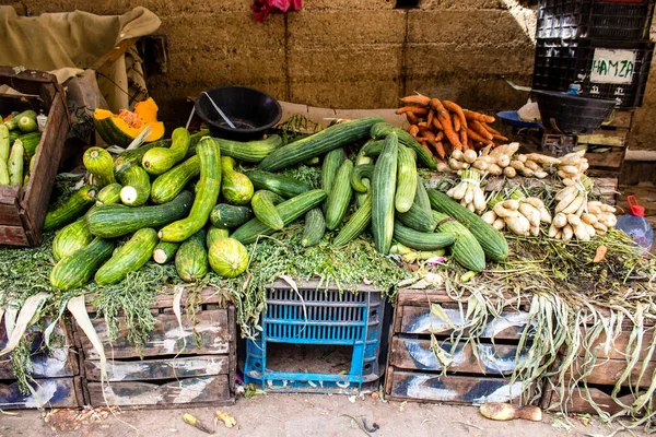 Fez Marokko Juni 2022 Groenten Verkocht Markt Medina Van Fez — Stockfoto