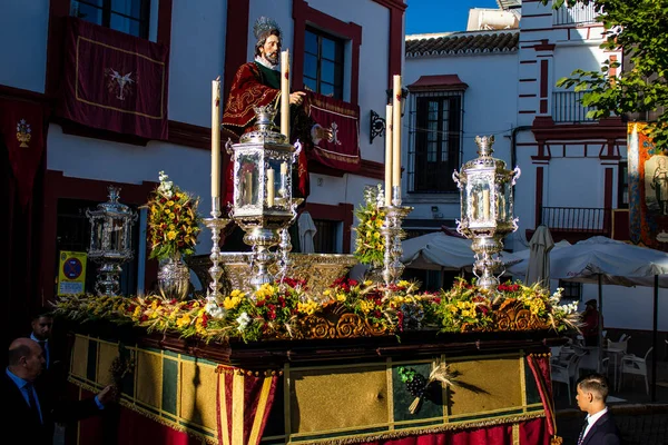 Carmona España Junio 2022 Corpus Christi Carmona Procesión Religiosa Por — Foto de Stock