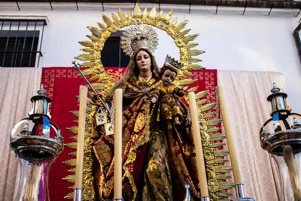 Carmona Spagna Giugno 2022 Corpus Domini Carmona Processione Religiosa Strade — Foto Stock