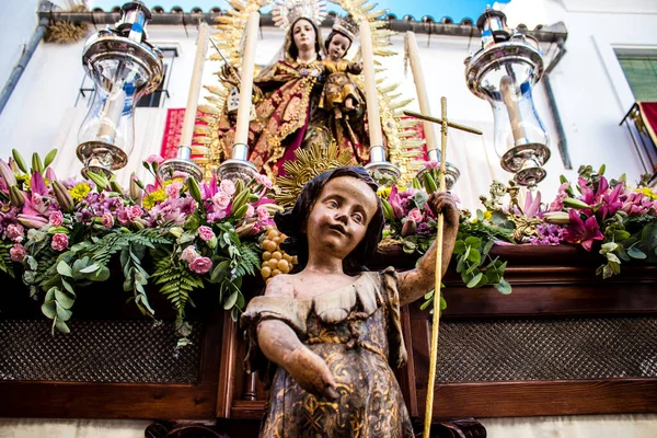 Carmona Espanha Junho 2022 Corpus Christi Carmona Procissão Religiosa Pelas — Fotografia de Stock