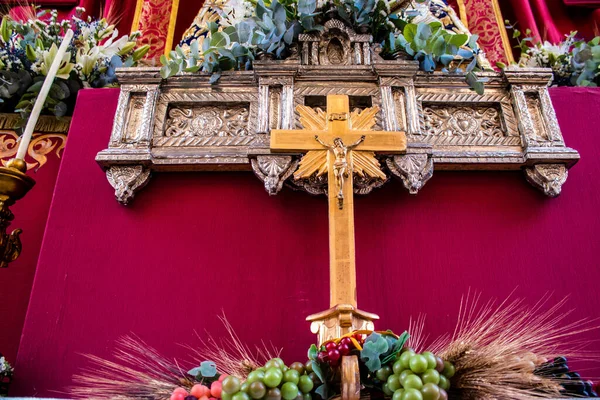 Carmona Španělsko Června 2022 Corpus Christi Carmona Náboženský Průvod Ulicemi — Stock fotografie