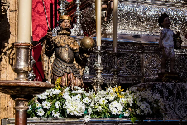 Carmona Hiszpania Czerwca 2022 Corpus Christi Carmona Procesja Religijna Przez — Zdjęcie stockowe