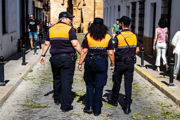 Carmona Espagne Juin 2022 Corpus Christi Carmona Police Dans Les — Photo
