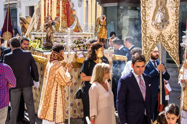 Carmona Spain June 2022 Corpus Christi Carmona Religious Procession Streets — Stock Photo, Image