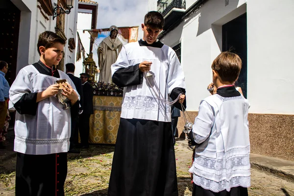 Carmona España Junio 2022 Corpus Christi Carmona Procesión Religiosa Por —  Fotos de Stock