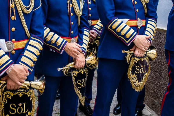 Carmona Espanha Junho 2022 Corpus Christi Carmona Procissão Religiosa Pelas — Fotografia de Stock