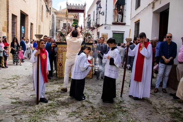Carmona España Junio 2022 Corpus Christi Carmona Procesión Religiosa Por —  Fotos de Stock