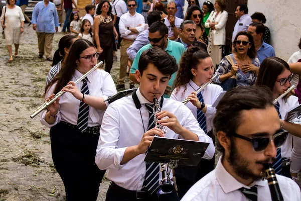 Carmona Spanien Juni 2022 Fronleichnam Von Carmona Religiöse Prozession Durch — Stockfoto