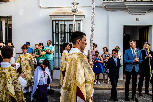 Carmona España Junio 2022 Corpus Christi Carmona Procesión Religiosa Las —  Fotos de Stock