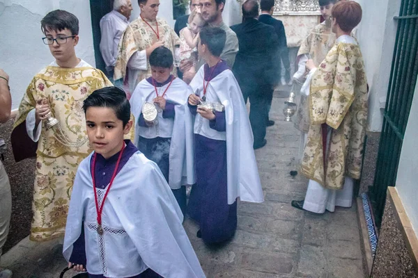 Carmona España Junio 2022 Corpus Christi Carmona Procesión Religiosa Las —  Fotos de Stock