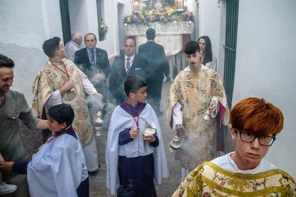 Carmona España Junio 2022 Corpus Christi Carmona Procesión Religiosa Las — Foto de Stock