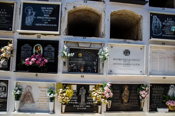 Кармона Испания Июля 2022 Христианское Кладбище Муниципалитета Кармона Андалусии Могилы — стоковое фото