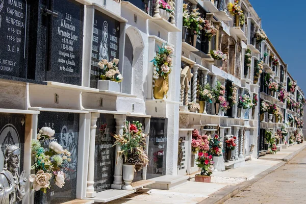 Carmona Spain July 2022 Typical Graves Christian Cemetery Municipality Carmona — Stock Photo, Image