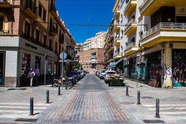 Seville, İspanya - 4 Temmuz 2022 Sevilla şehri ve İspanya 'nın güneyindeki Endülüs Bölgesi' nin başkenti Sevilla 'nın mimarisi