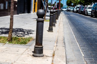 Seville, İspanya - 4 Temmuz 2022 Sevilla şehri ve İspanya 'nın güneyindeki Endülüs Bölgesi' nin başkenti Sevilla 'nın mimarisi