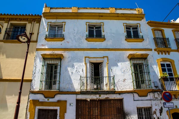 Seville Spain July 2022 Facade Building Streets Seville Emblematic City —  Fotos de Stock