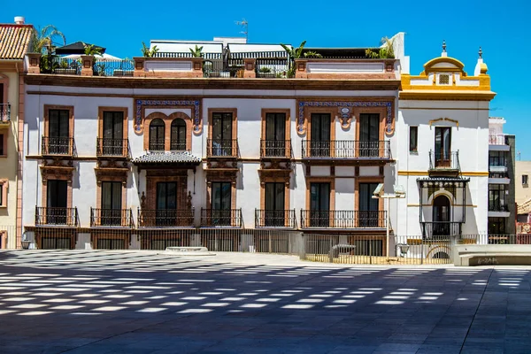 Seville Spain July 2022 Facade Building Streets Seville Emblematic City —  Fotos de Stock