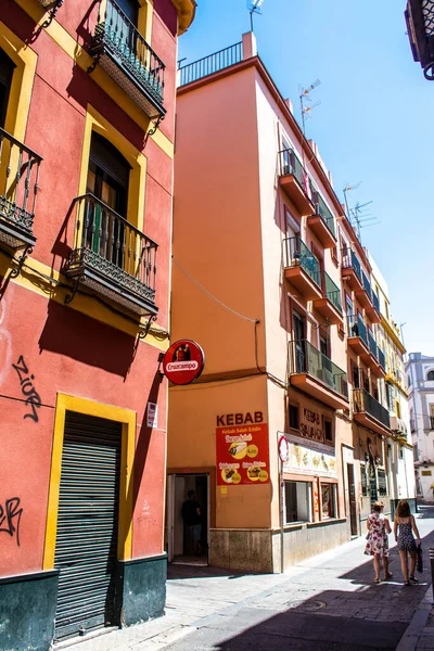 Seville Spain July 2022 Facade Building Streets Seville Emblematic City — Stockfoto