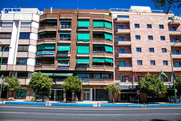 Seville Spain July 2022 Facade Building Streets Seville Emblematic City —  Fotos de Stock