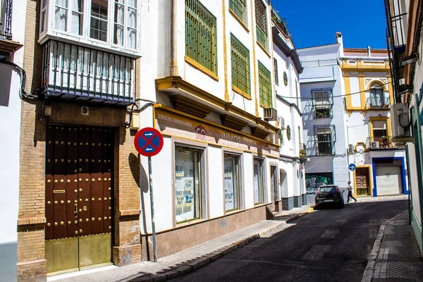 Séville Espagne Juillet 2022 Façade Bâtiment Dans Les Rues Séville — Photo