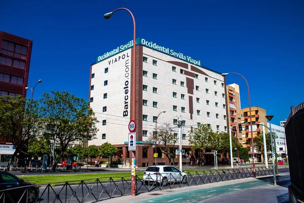 Seville Spain July 2022 Facade Building Streets Seville Emblematic City — 스톡 사진