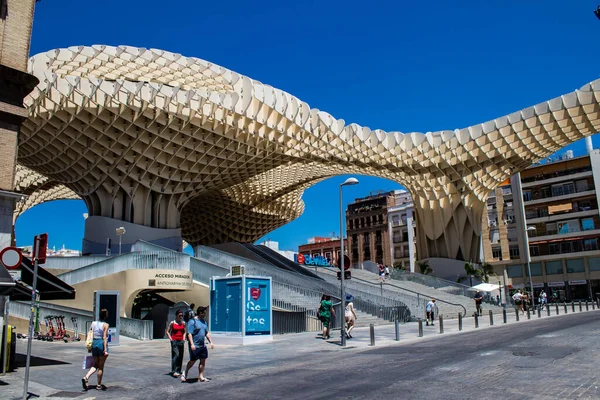 Siviglia Spagna Luglio 2022 Metropol Parasol Popolarmente Legato Nome Las — Foto Stock