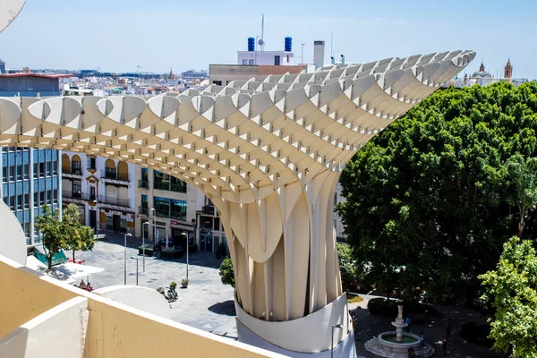 Sevilla Spanien Juli 2022 Der Metropol Parasol Volksmund Mit Dem — Stockfoto