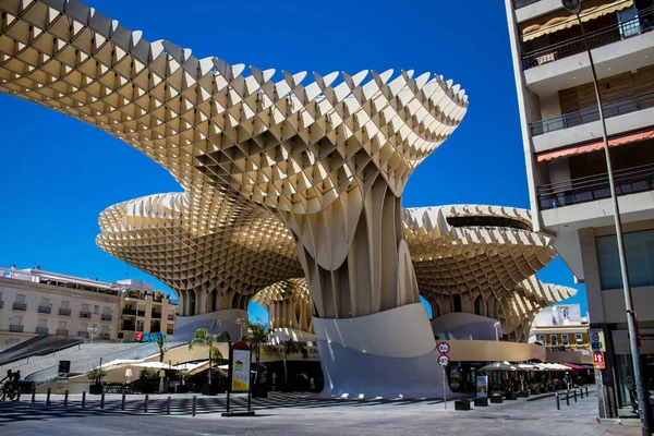 Sevilla Spanien Juli 2022 Der Metropol Parasol Volksmund Mit Dem — Stockfoto