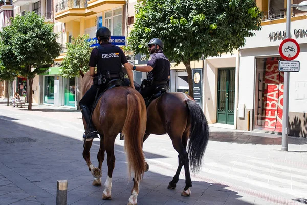 Севілья Іспанія Липня 2022 Поліція Конем Патрулює Вулиці Севільї Символічне — стокове фото