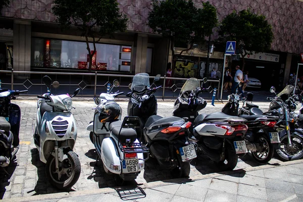 Sevilha Espanha Julho 2022 Scooters Estacionado Nas Ruas Sevilha Uma — Fotografia de Stock