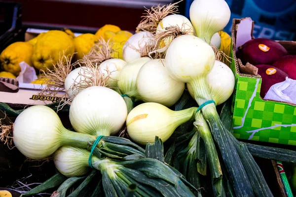 Seville Spain July 2022 Vegetables Fruits Sold Triana Market Seville — Zdjęcie stockowe