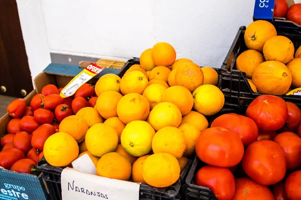 Seville Spain July 2022 Vegetables Fruits Sold Triana Market Seville — Fotografia de Stock