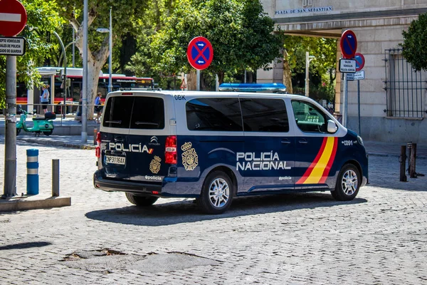 Sevilla Spanien Juli 2022 Polizeiwagen Patrouillieren Den Straßen Von Sevilla — Stockfoto