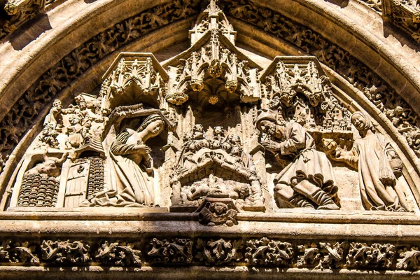 Seville Spain June 2022 Facade Saint Metropolitan Patriarchal Cathedral Seville — Stockfoto