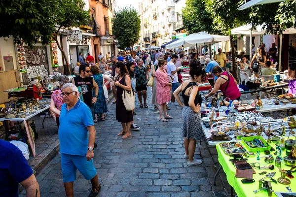 Sevilla España Julio 2022 Varios Objetos Vendidos Mercadillo También Conocido — Foto de Stock