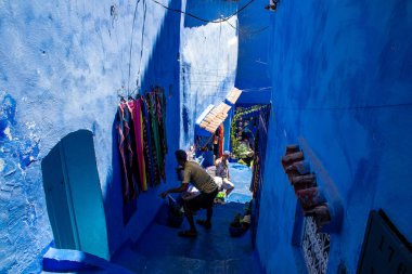 Chefchaouen, Morocco - August 19, 2022 Chefchaouen is a city located in the Rif mountains, in the north Morocco. Renowned for the remarkable buildings of varying shades of faded blue in its old town