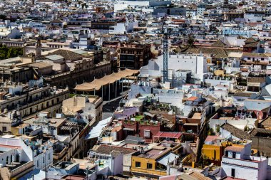 Seville, Spain - September 01, 2022 From the top of the Saint Metropolitan and Patriarchal Cathedral of Seville, It is the largest Gothic cathedral in the world