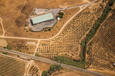 Seville, Spain - August 19, 2022 Commercial flight between the city of Seville in Spain and Tetouan in Morocco, View from the sky of the land and the Strait of Gibraltar separating Europe and Africa