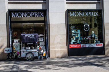 Paris, France - September 05, 2022 Cityscape of the famous Avenue Des Champs Elysees in Paris during the coronavirus epidemic which is hitting France