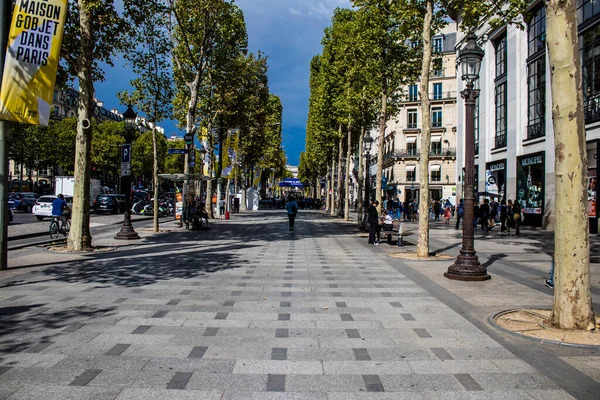 Paris France September 2022 Cityscape Famous Avenue Des Champs Elysees — Stok fotoğraf
