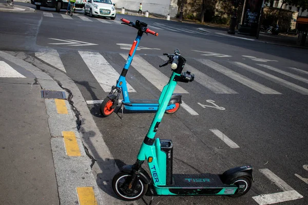 Paris France September 2022 Accessible Electric Scooter Hire Short Periods —  Fotos de Stock