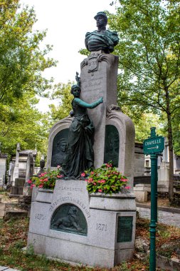Paris, France - September 05, 2022 The Pere Lachaise cemetery is the largest Parisian cemetery, a popularity that the place owes to its 220 years of history and 70000 graves including many celebrities