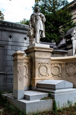Paris, France - September 05, 2022 The Pere Lachaise cemetery is the largest Parisian cemetery, a popularity that the place owes to its 220 years of history and 70000 graves including many celebrities