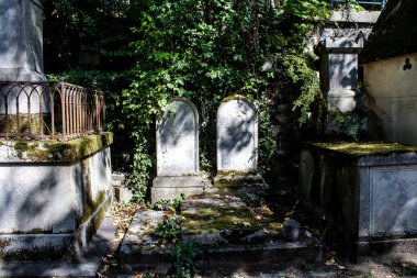 Paris, France - September 05, 2022 The Pere Lachaise cemetery is the largest Parisian cemetery, a popularity that the place owes to its 220 years of history and 70000 graves including many celebrities