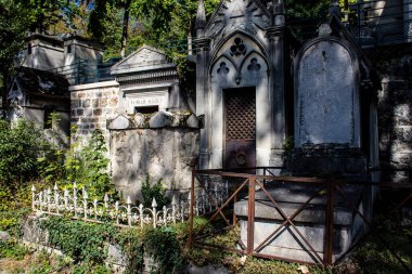 Paris, France - September 05, 2022 The Pere Lachaise cemetery is the largest Parisian cemetery, a popularity that the place owes to its 220 years of history and 70000 graves including many celebrities