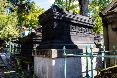 Paris, France - September 05, 2022 The Pere Lachaise cemetery is the largest Parisian cemetery, a popularity that the place owes to its 220 years of history and 70000 graves including many celebrities