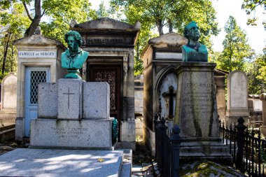 Paris, France - September 05, 2022 The Pere Lachaise cemetery is the largest Parisian cemetery, a popularity that the place owes to its 220 years of history and 70000 graves including many celebrities